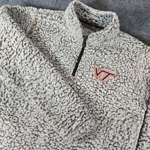 Virginia Tech Hokies J. America Pullover Sherpa Fleece VT XL